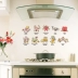 Dễ thương phim hoạt hình tủ lạnh nhà bếp tường sticker nhà hàng trang trí sáng tạo đồ dùng nhà bếp tường nhà hàng tự dính hình nền dán - Phòng bếp