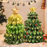 Матовый зеленый + трехмерная большая рождественская елка + огни [Отправить воздушный насос]