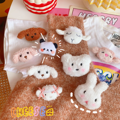 taobao agent Cute brooch, uniform, pin, velvet pendant, accessory, with little bears