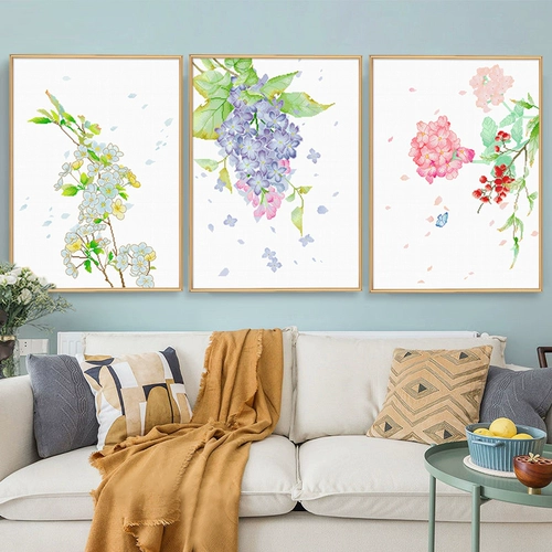 Spring Cross Stitch 2023 Новый стиль вышивка Тройной вышивка Трипла Свежая гостиная спальня простая современная самостоятельная эмбдерала ручной работы