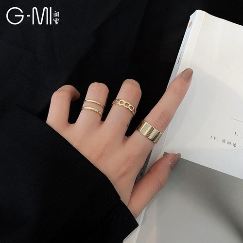 Регулируемое модное брендовое ретро кольцо в стиле хип-хоп, на указательный палец