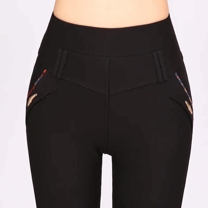 波司登韩版加绒加厚打底裤女时尚2015时尚外穿保暖裤弹力显瘦小脚铅笔