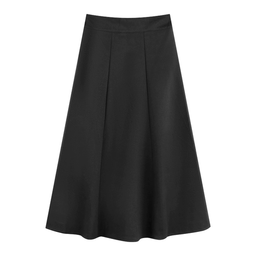 Весенняя ретро черная демисезонная длинная юбка, городской стиль, А-силуэт, длина миди