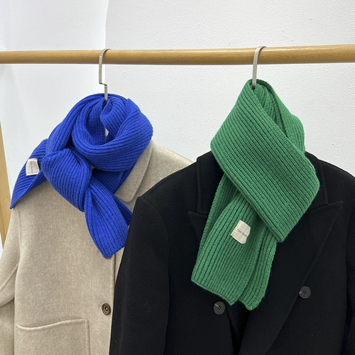 Демисезонный трикотажный удерживающий тепло шарф для влюбленных, в корейском стиле