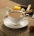 Cao cấp Anh tinh khiết trắng đơn giản xương Trung Quốc tách cà phê đặt cốc cà phê gốm để gửi đĩa muỗng trà chiều - Cà phê