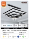 [Рекомендуется менеджером магазина] Светодиод защиты глаз Tmall-Black+Gold 100#80#60 Трехслойная квадратная люстра-8688