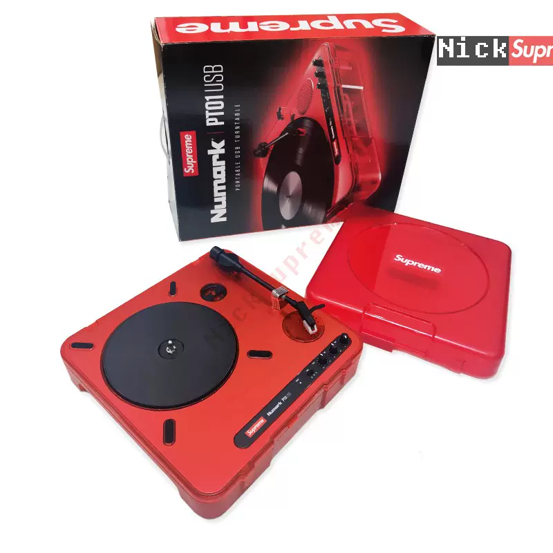 现货Supreme 20SS Numark PT01 Portable Turntable 黑胶唱片机-Taobao