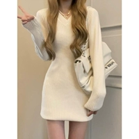 [Абрикос] [Популярные красивые юбки этого года/платья с длинными рукавами/новая женская одежда весной и осенью 2025 года/зимние юбки/наряды Майяра/новые платья/новые горячие стили женской одежды 2025 года/юбки-свитера/легкие роскошные платья высокого класса]