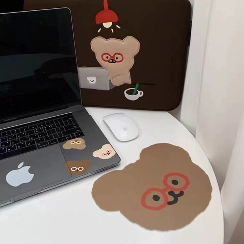 Una/ Korean INS Blogger Teteum те же самые милые очки, медведи Медведине анти -слазированные настольные мыши