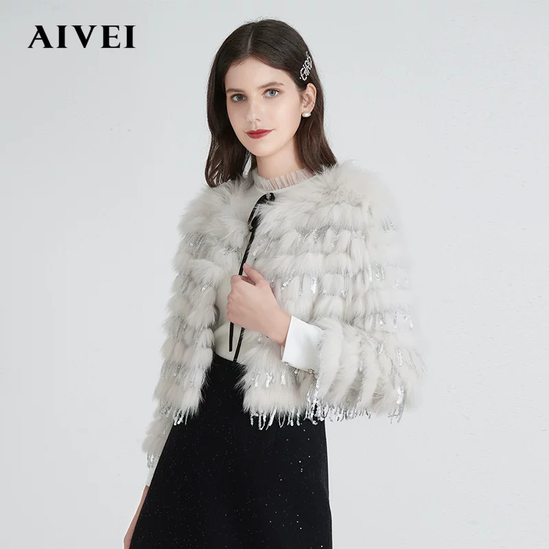 AIVEI Xinhe Aiwei 2020 Winter Sencer Fox Fox Folk Murder Short Jacket M0560051