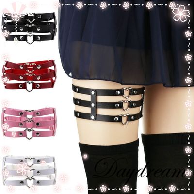 taobao agent Japanese socks heart shaped, leg strap, Korean style, Lolita style, punk style, lifting effect