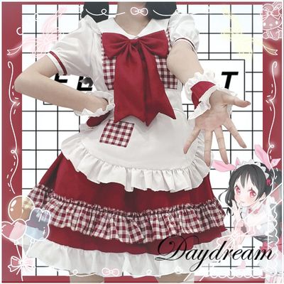 taobao agent Japanese soft girl Man Man exhibition COS Christmas maid Hongbai Gai children's clothing anime two -dimensional princess skirt dress