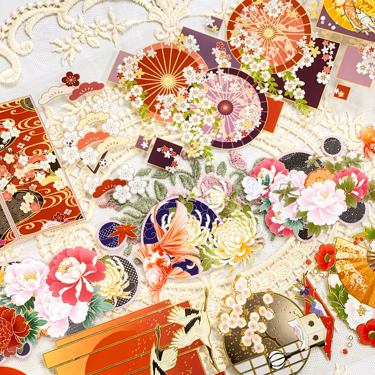 和风背景月兔辉夜姬星空幻想梦幻华丽5号恒星pet星空人物胶带分装