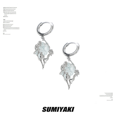 taobao agent Clear a sense of transparency, watch this!Sumiyaki original ice source hunting series glacier earrings