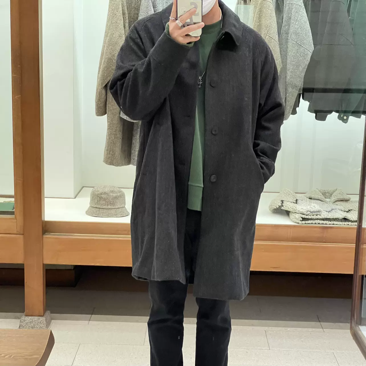 visvim herge coat damage chino