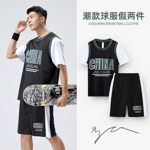 Спортивная баскетбольная форма для тренировок, дышащий летний мяч для школьников, футбольная форма, короткий рукав, делается под заказ, подходит для студента