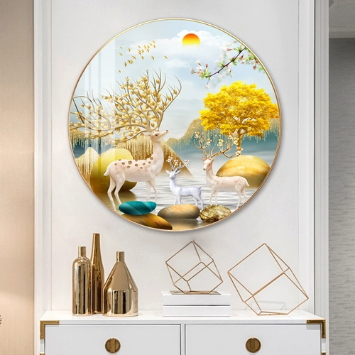 Живорная живопись с алмазом Zhaocai Elk 2023 Новая полная алмазная гостиная подъезда ручные