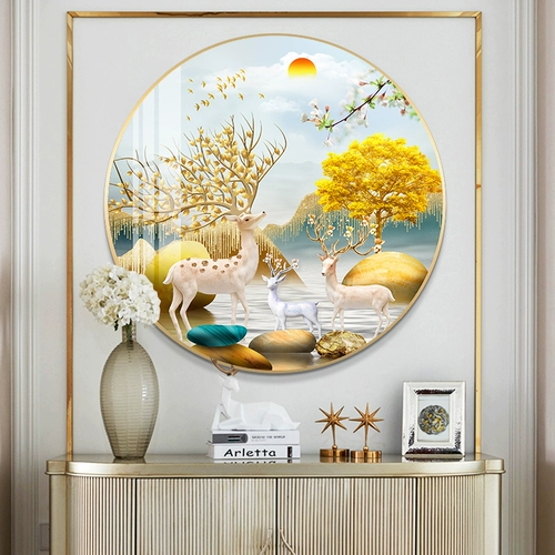 Живорная живопись с алмазом Zhaocai Elk 2023 Новая полная алмазная гостиная подъезда ручные