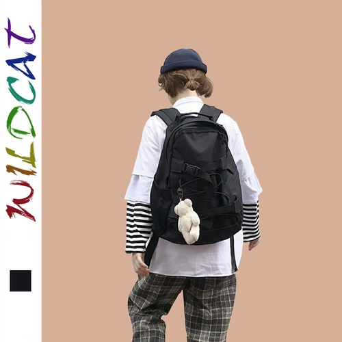 Трендовый брендовый универсальный вместительный и большой школьный рюкзак, в корейском стиле, ткань оксфорд