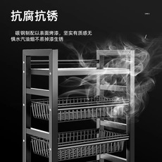 Умывальник 厨房置物架多功能落地多层收纳架蔬菜微波炉家用超厚货架客厅架子 Part handyman