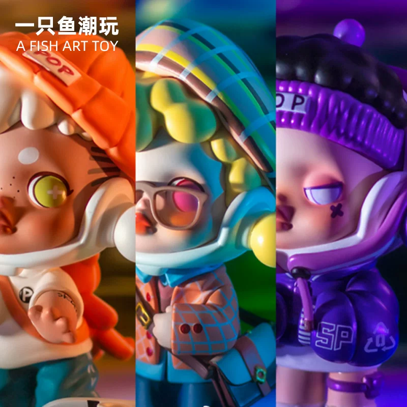 [SKULLPANDA熊喵热潮系列盲盒塑封整盒端盒POPMART泡泡玛特熊猫sp]