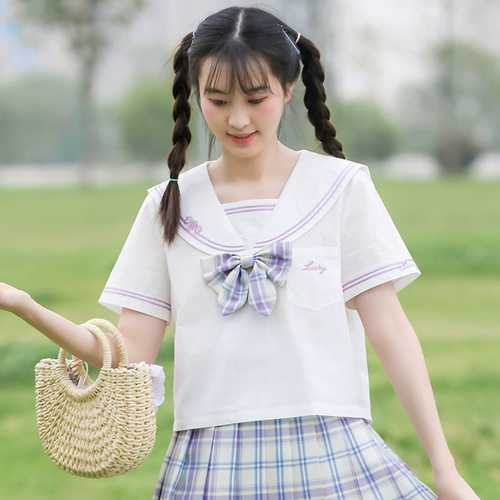 Базовая студенческая юбка в складку, рубашка, японская летняя одежда для школьников, подходит для подростков, для средней школы