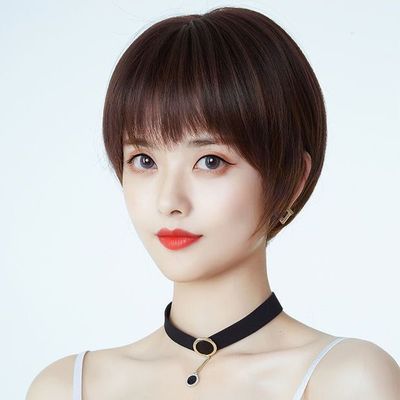 taobao agent Ferry female short hair simulation hair straight hair wave head top top full head
