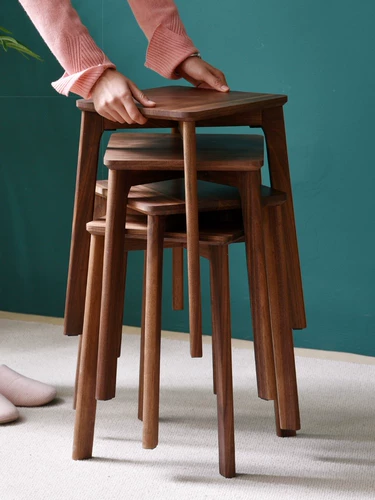 Черный ореховый деревянный стул Ресторан