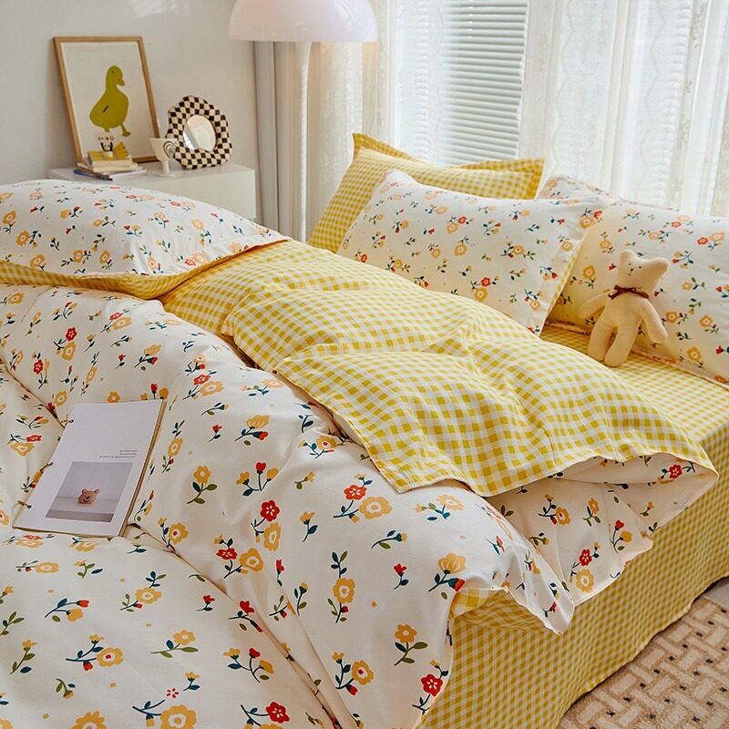 春季上新四件套棉床单被套床单学生宿舍三件套床上用品斜纹4件套