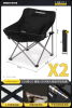 QQ Chair x 2 Obsidian Black-63cm Wide Chair Face (Comfortable Package)