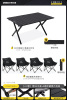 2.0 black center table+moon chair * 4