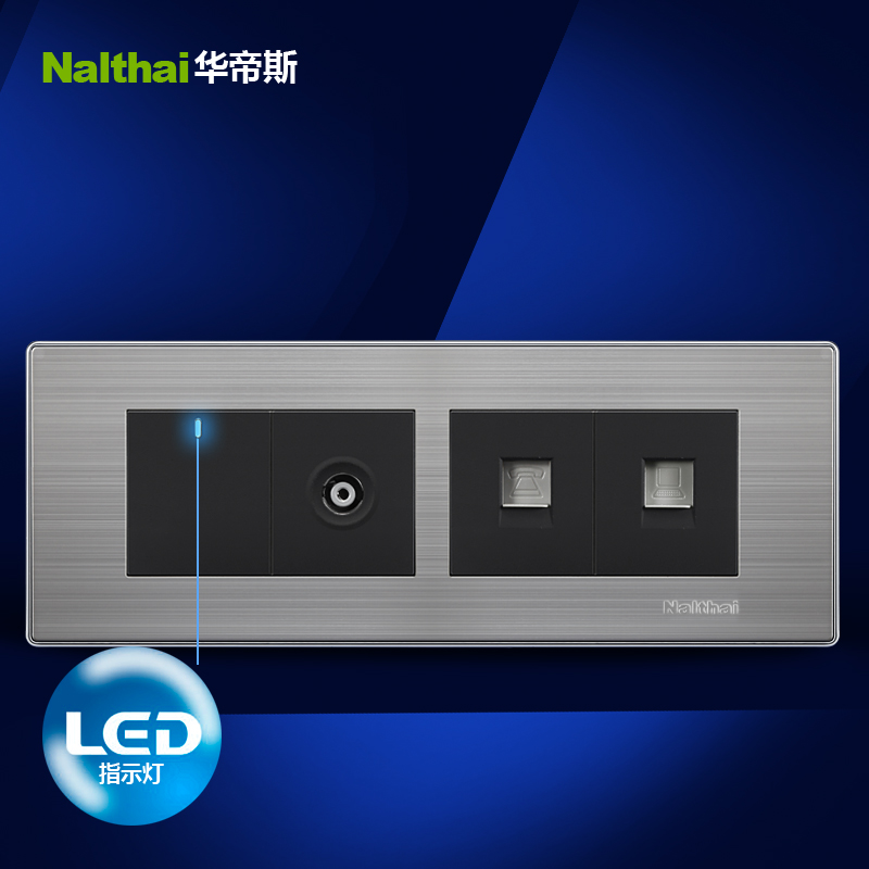 

Розетка с выключателем Nalthai 118 LED
