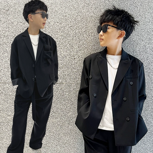 Детский комплект, костюм мальчика цветочника для отдыха, осеннее платье, детская одежда, оверсайз