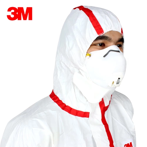 3M4565 Шляпа Красная клейкая полоса соединенная воздухозащитная защитная пыль Профилактическая химическая антихимическая одноразовая спасательная одежда