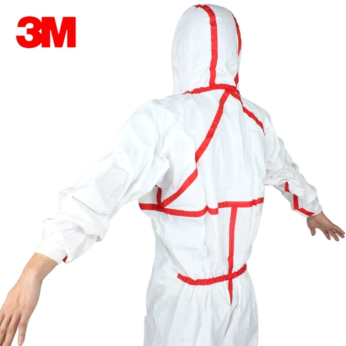 3M4565 Шляпа Красная клейкая полоса соединенная воздухозащитная защитная пыль Профилактическая химическая антихимическая одноразовая спасательная одежда
