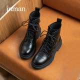 Martens, черные короткие сапоги в английском стиле, универсальные ботинки, из натуральной кожи, в британском стиле, 22 года