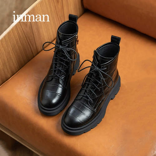 Martens, черные короткие сапоги в английском стиле, универсальные ботинки, из натуральной кожи, в британском стиле, 22 года