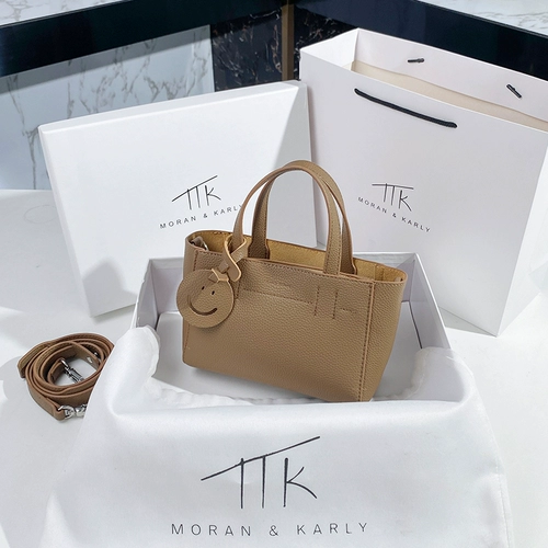 Кожаная портативная корзина, небольшая сумка, сумка на одно плечо, Гонконг, коллекция 2023, из натуральной кожи