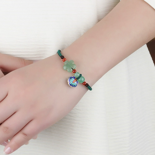 Ретро этнический браслет, свежее ювелирное украшение, плетеный аксессуар ручной работы, этнический стиль, простой и элегантный дизайн