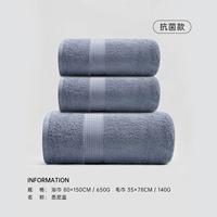 Сиднейский синий (1 ванное полотенце+2 полотенец)