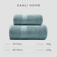 [Новый цвет новый] Берлин Блю (1 банное полотенце +1 полотенце)