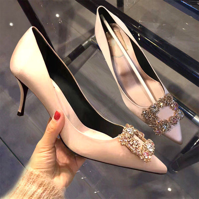 taobao agent Wedding shoes, footwear high heels for bride, 2020, for bridesmaid