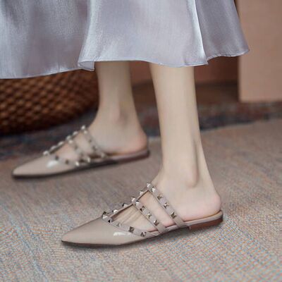 taobao agent Slide pointy toe, slippers, footwear, sandals, face blush, 2022 collection, internet celebrity