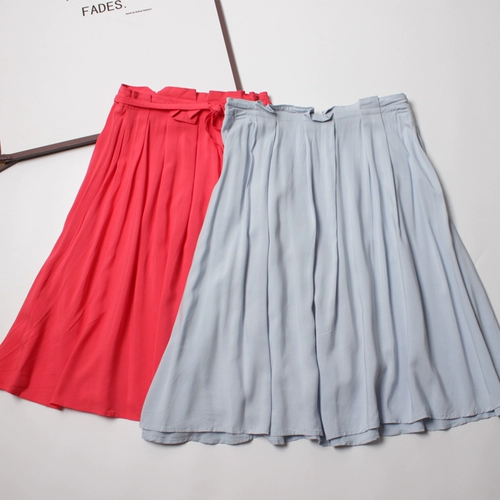 Летняя длинная юбка, высокая талия, А-силуэт