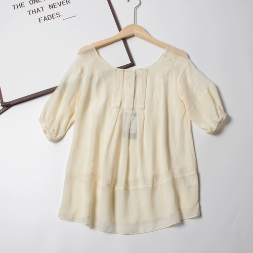 Шелковая весенняя летняя рубашка, тонкая дизайнерская футболка, французский стиль