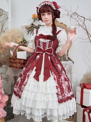 taobao agent Original Genuine Princess Lolita Gemini daily gorgeous flower marry white snowy tea will sweet summer lolita skirt