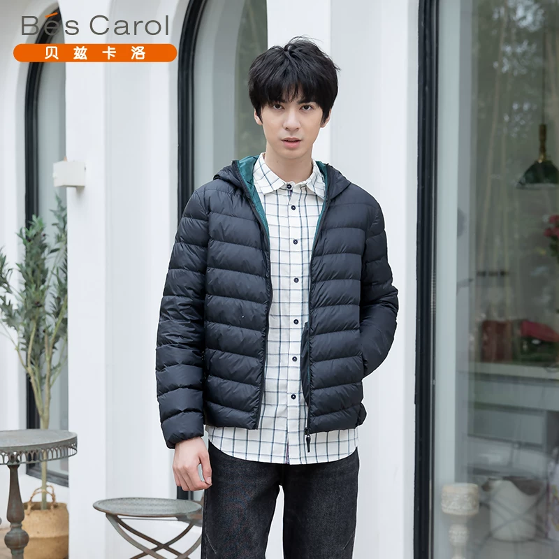 Light and thin short winter velvet down jacket with down, duck down