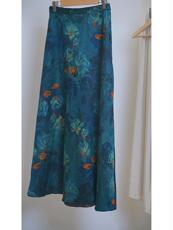 Плюс размер бюста платье 清仓捡漏~牛x货 巨炸裂！高级感新中式国风蓝色印花高腰a字半身裙