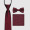 三件套装8cm免打拉链款领带+单折领结+口袋巾