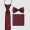 三件套装6cm免打拉链款领带+双折领结+口袋巾